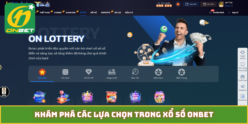 Khám phá các lựa chọn trong xổ số Onbet
